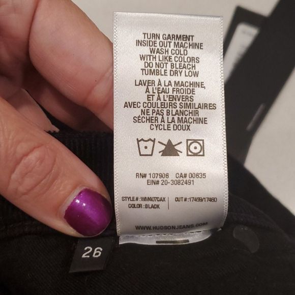 Black corduroy Hudson midrise Nico skinny pants - Picture 9 of 10